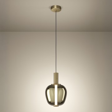 Eglo - Suspension LED dimmable sur câble LED/6W/230V + LED/1,6W dorée