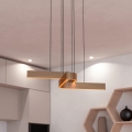 Eglo - Suspension LED RGBW dimmable sur câble 2xLED/18W/230V cuivré/noir