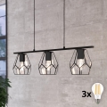 Eglo - Suspension LED sur câble 3xE27/40W/230V