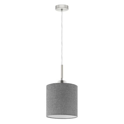 Eglo - Suspension LED sur câble TUNJA 1xE27/60W/230V grise