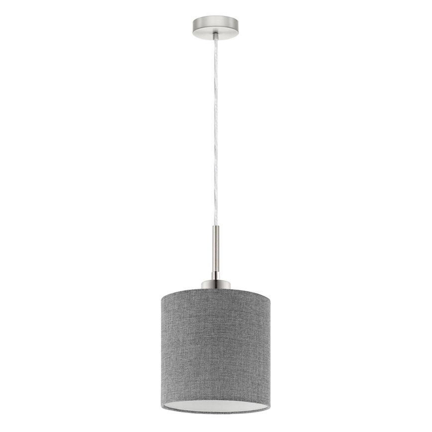 Eglo - Suspension LED sur câble TUNJA 1xE27/60W/230V grise