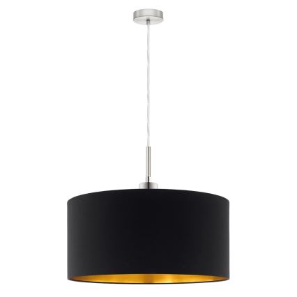 Eglo - Suspension LED sur câble TUNJA 1xE27/60W/230V noire