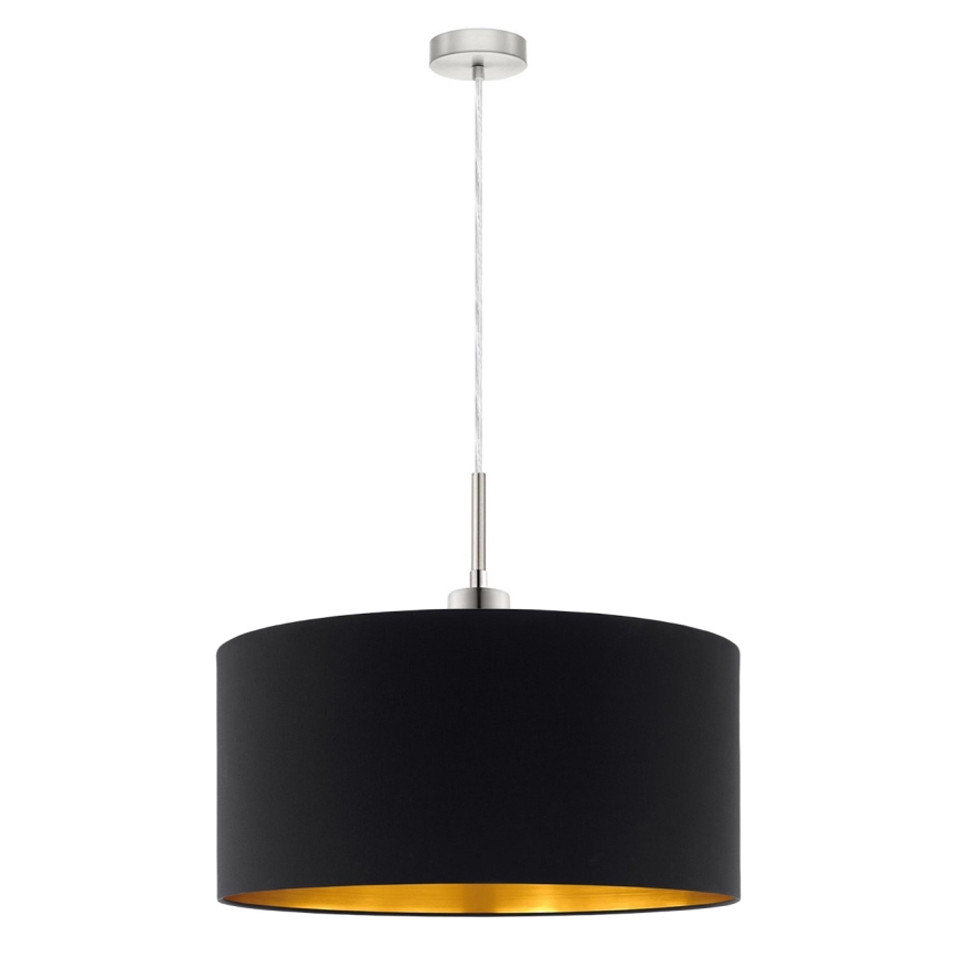 Eglo - Suspension LED sur câble TUNJA 1xE27/60W/230V noire