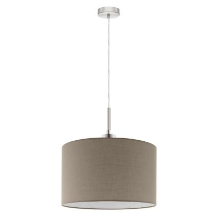 Eglo - Suspension LED sur câble TUNJA 1xE27/60W/230V taupe