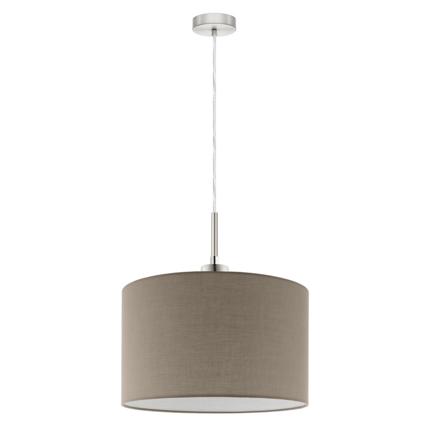 Eglo - Suspension LED sur câble TUNJA 1xE27/60W/230V taupe