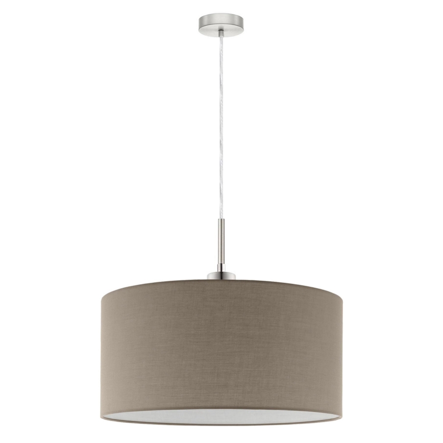 Eglo - Suspension LED sur câble TUNJA 1xE27/60W/230V taupe