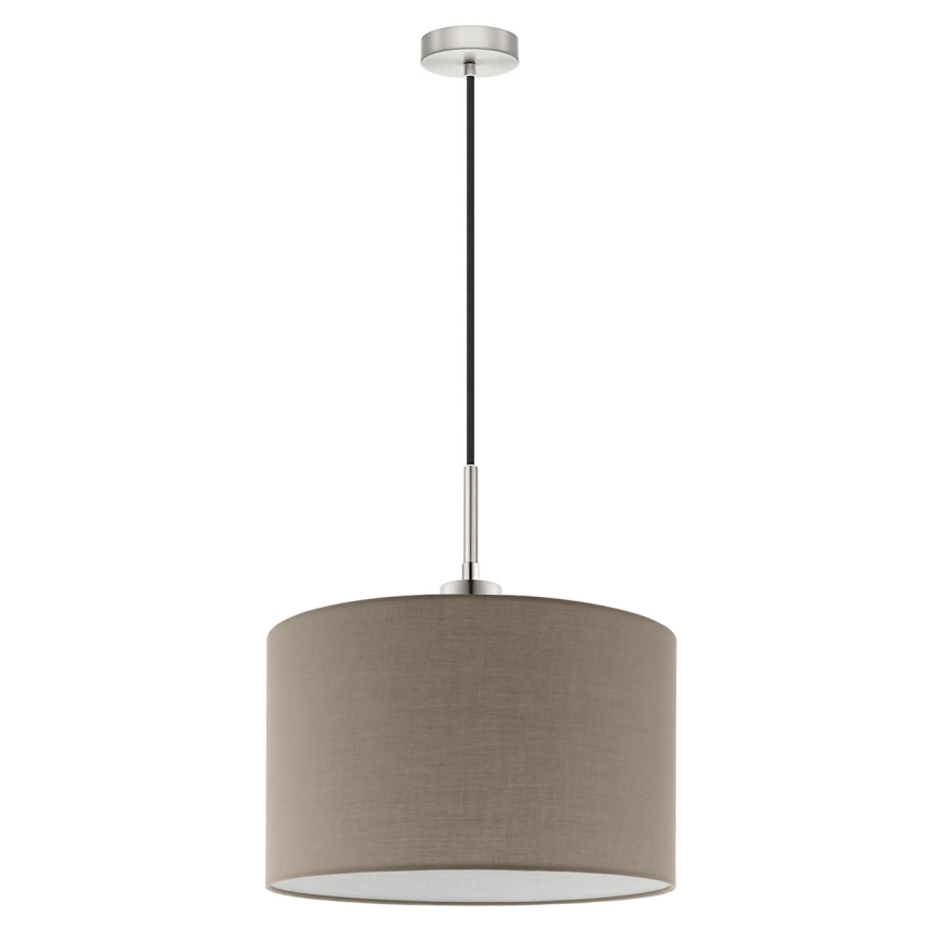 Eglo - Suspension LED sur câble TUNJA 1xE27/60W/230V taupe