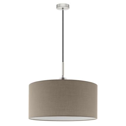 Eglo - Suspension LED sur câble TUNJA 1xE27/60W/230V taupe