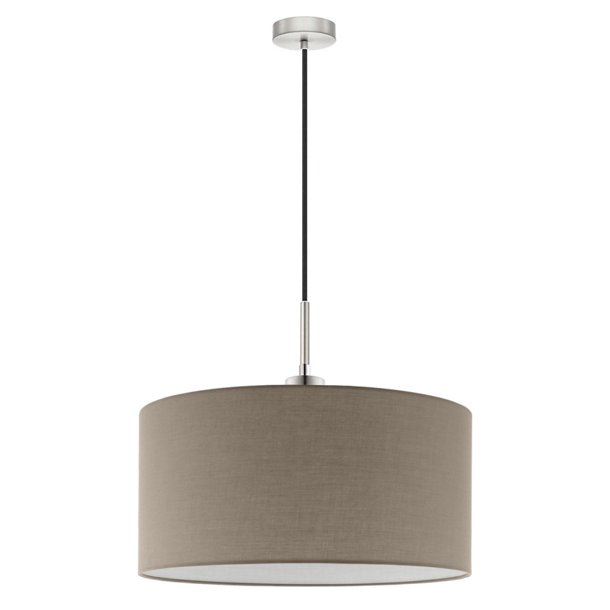 Eglo - Suspension LED sur câble TUNJA 1xE27/60W/230V taupe