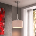 Eglo - Suspension LED sur câble TUNJA 1xE27/60W/230V Ø 20 cm beige/noir