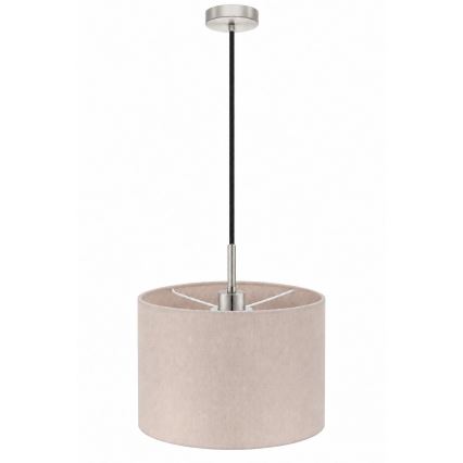 Eglo - Suspension LED sur câble TUNJA 1xE27/60W/230V Ø 20 cm beige/noir