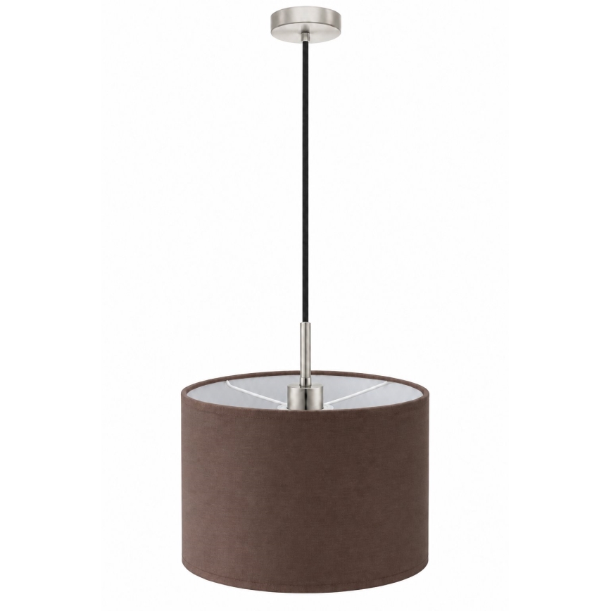 Eglo - Suspension LED sur câble TUNJA 1xE27/60W/230V Ø 20 cm marron/noir