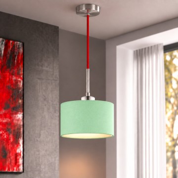 Eglo - Suspension LED sur câble TUNJA 1xE27/60W/230V Ø 20 cm vert/rouge