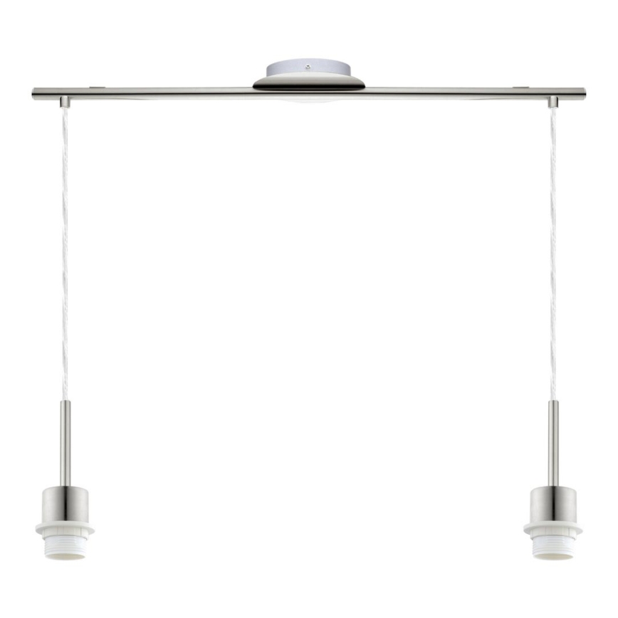 Eglo - Suspension LED sur câble TUNJA 2xE27/60W/230V crème