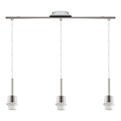 Eglo - Suspension LED sur câble TUNJA 3xE27/60W/230V crème