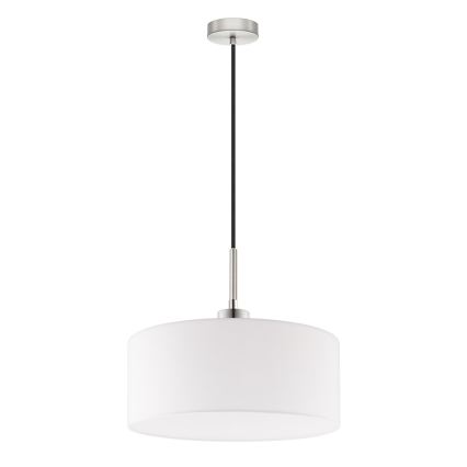 Eglo - Suspension LED TUNJA sur câble 1xE27/60W/230V, blanche