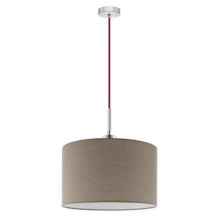 Eglo - Suspension LED TUNJA sur câble 1xE27/60W/230V taupe
