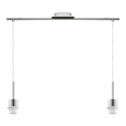 Eglo - Suspension LED TUNJA sur câble 2xE27/60W/230V taupe