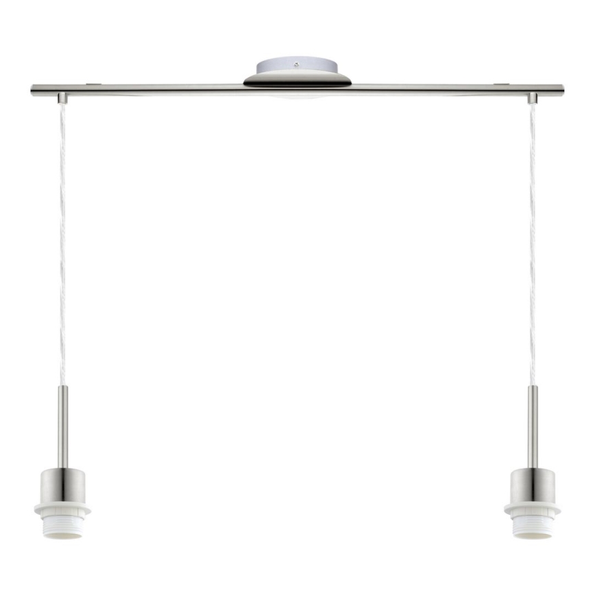 Eglo - Suspension LED TUNJA sur câble 2xE27/60W/230V taupe