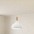 Eglo - Suspension sur câble 1xE27/60W/230V Ø 28 cm blanche