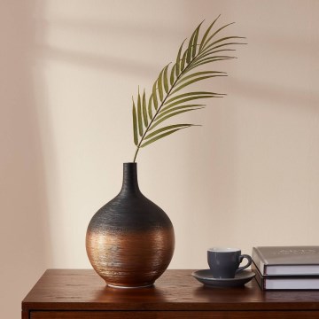 Eglo - Vase en céramique 22x16 cm noir/doré