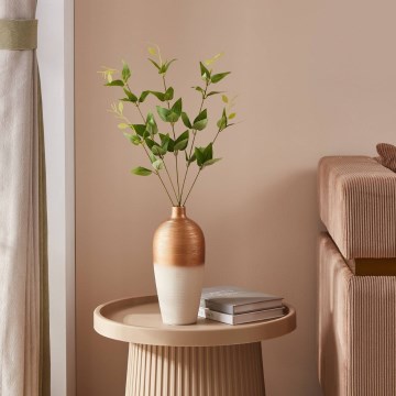 Eglo - Vase en céramique 28x15 cm blanc/doré