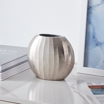 Eglo - Vase en métal 13x15 cm argent