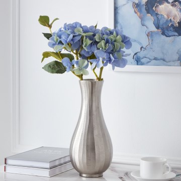 Eglo - Vase en métal 28,5x13 cm argent