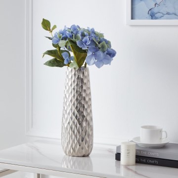 Eglo - Vase en métal 31x12 cm argent