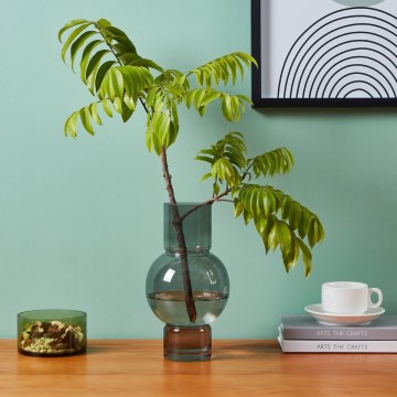 Eglo - Vase en verre 28x15,5 cm noir