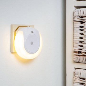 Eglo - Veilleuse LED avec capteur crépusculaire 2xLED/0,4W/230V 3000K