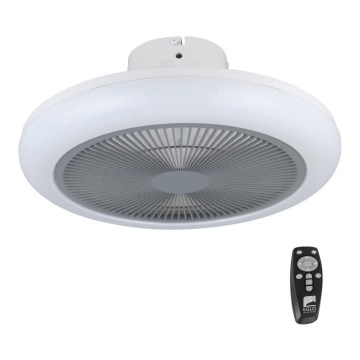 Eglo - Ventilateur de plafond à intensité variable LED/25,5W/230V gris + télécommande