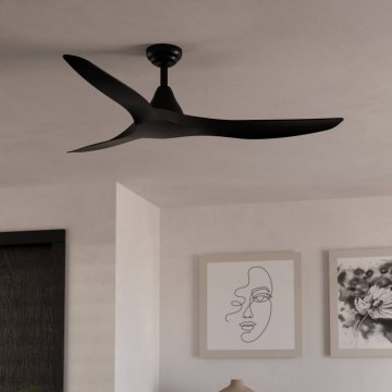 Eglo - Ventilateur de plafond, diamètre 132 cm, noir + télécommande