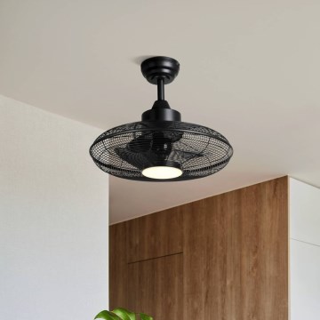 Eglo - Ventilateur de plafond LED/15W/230V 3000/4000/5000K Ø 53 cm noir + télécommande