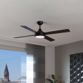 Eglo - Ventilateur de plafond LED à intensité variable LED/20W/230V + télécommande noir
