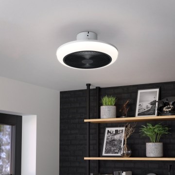 Eglo - Ventilateur de plafond LED avec variateur 3xLED/8,5W/230V 2700-6500K Ø 45,5 cm noir + télécommande