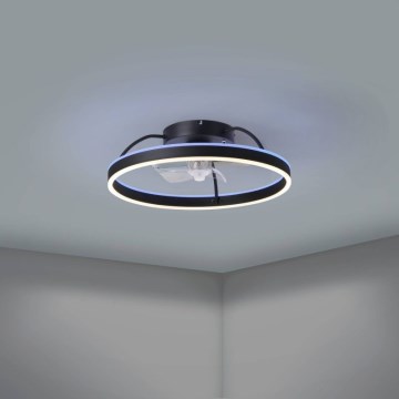 Eglo - Ventilateur de plafond LED RGBW dimmable LED/36W/230V 3000-6500K Ø 50 cm noir + télécommande