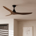 Eglo - Ventilateur de plafond Ø 132 cm marron + télécommande