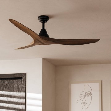 Eglo - Ventilateur de plafond Ø 132 cm marron + télécommande