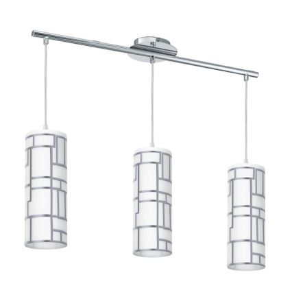 Eglo - Verre de rechange pour suspension et lampe BAYMAN blanc/chrome brillant