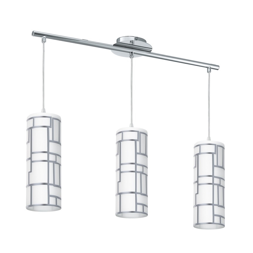 Eglo - Verre de rechange pour suspension et lampe BAYMAN blanc/chrome brillant