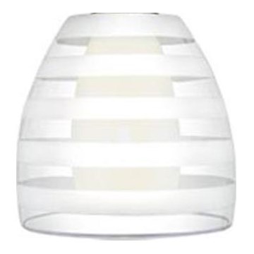 Eglo - Verre de rechange pour lustre FARGO d. 20,5 cm extérieur/rayures