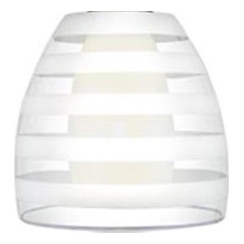 Eglo - Verre de rechange pour lustre FARGO d. 20,5 cm extérieur/rayures