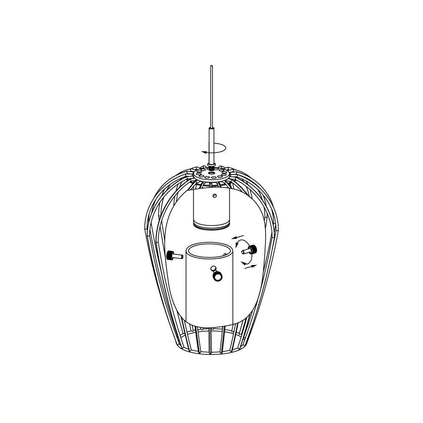 Eglo - Verre de rechange pour suspension et lampe de table VENCINO blanc