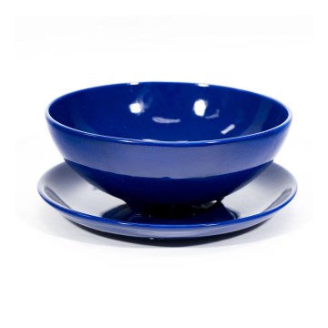Égouttoir à vaisselle en céramique bleu foncé