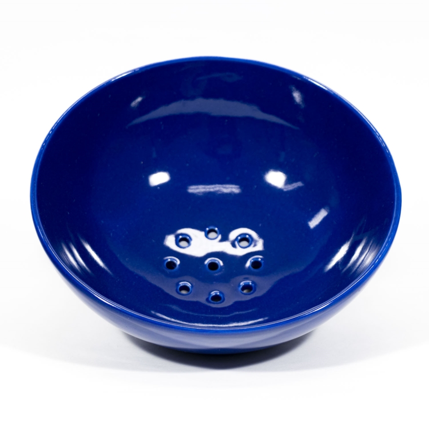 Égouttoir à vaisselle en céramique bleu foncé