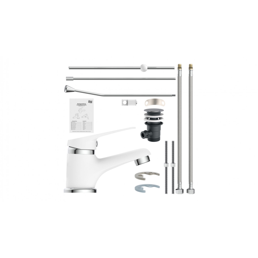 Eisl NI075SCR - Mitigeur de lavabo SPEED blanc/chrome brillant