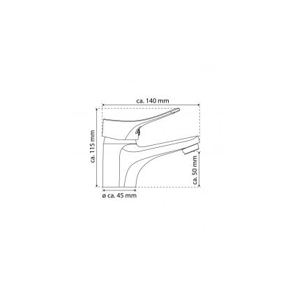 Eisl NI075VECR - Mitigeur pour lavabo + bonde à trop-plein VERONA, chrome brillant