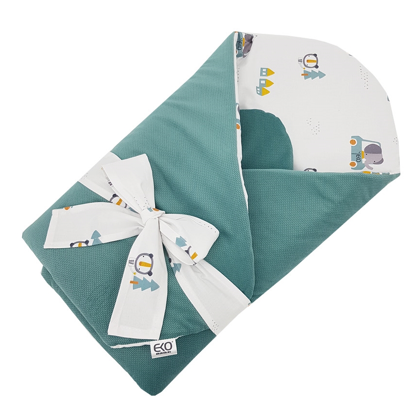 EKO - Couverture à langer en coton CARS 75x75 cm