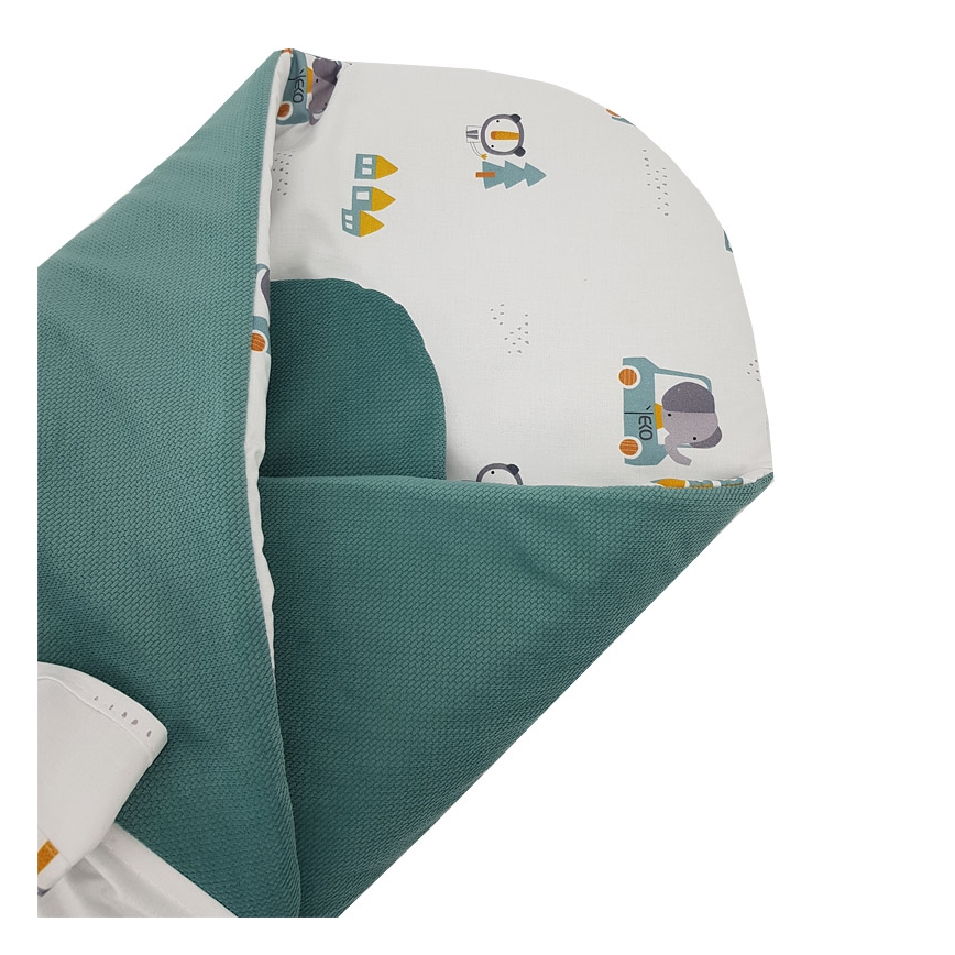 EKO - Couverture à langer en coton CARS 75x75 cm